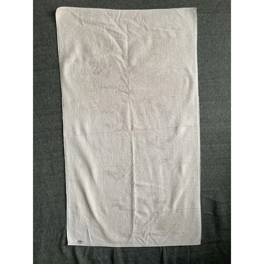 Sayco Hand Towel Pink Purple Floral Leaf Hand Prints Vintage USA Cotton 40x24